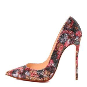 Christian Louboutin Glitter So Kate 120mm Pumps – Size 39.5 (Plume)